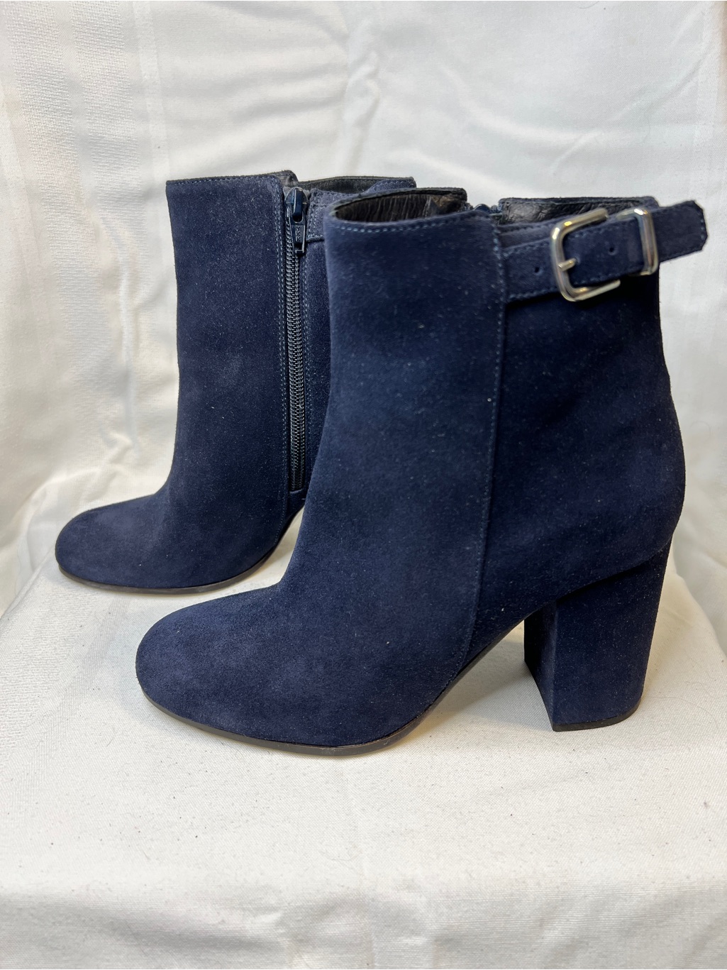 Nwot J. Crew Barrett Suede Ankle Boots With Silver Buckle Detail. Womenâs Size 7